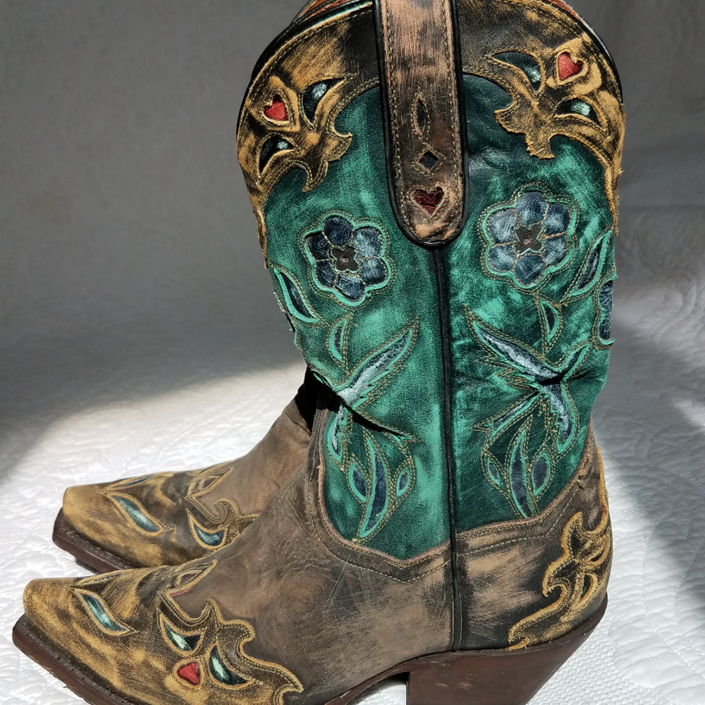 NWOT Dan Post Blue Bird Vintage Snip Toe Boots